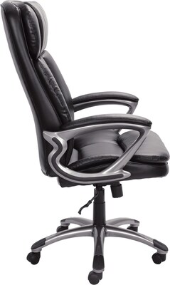 Serta Big & Tall Ergonomic Faux Leather Executive Big & Tall Chair, 350 lb. Capacity, Black (43675OS