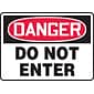 Accuform Signs® 7" x 10" Plastic Safety Sign "DANGER DO NOT ENTER", Red/Black On White