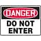 Accuform 7 x 10 Plastic Safety Sign DANGER DO NOT ENTER, Red/Black On White (MADM138VP)