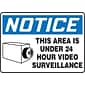 Accuform 7" x 10" Aluminum Safety Sign "NOTICE THIS AREA IS..W/GRAPHIC", Blue/Black On White (MASE806VA)
