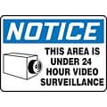 Accuform 10 x 14 Aluminum Safety Sign NOTICE THIS AREA IS..W/GRAPHIC, Blue/Black On White (MASE8