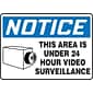 Accuform 10" x 14" Plastic Safety Sign "NOTICE THIS AREA IS..W/GRAPHIC", Blue/Black On White (MASE807VP)