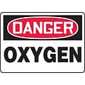 Accuform Signs® 7 x 10 Plastic Safety Sign DANGER OXYGEN, Red/Black On White
