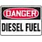 Accuform 7 x 10 Adhesive Vinyl Safety Sign DANGER DIESEL FUEL, Red/Black On White (MCHL224VS)