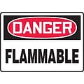 Accuform 7 x 10 Adhesive Vinyl Safety Sign DANGER FLAMMABLE, Red/Black On White (MCHL228VS)