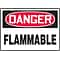 Accuform 7 x 10 Adhesive Vinyl Safety Sign DANGER FLAMMABLE, Red/Black On White (MCHL228VS)