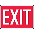 Accuform Signs® 10 x 14 Aluminum Safety Sign EXIT, White On Red