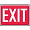Accuform 10 x 14 Aluminum Safety Sign EXIT, White On Red (MEXT518VA)
