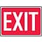 Accuform 10 x 14 Adhesive Vinyl Safety Sign EXIT, White On Red (MEXT518VS)