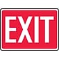 Accuform 7" x 10" Aluminum Safety Sign "EXIT", White On Red (MEXT562VA)