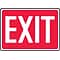 Accuform Signs® 7 x 10 Adhesive Vinyl Safety Sign EXIT, White On Red