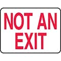 Accuform 7 x 10 Plastic Safety Sign NOT AN EXIT, Red On White (MEXT910VP)