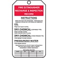 Accuform 5 3/4 x 3 1/4 PF-Cardstock Fire Inspection Tag FIRE.., Red/Black On White, 25/Pack (MGT