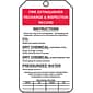 Accuform 5 3/4" x 3 1/4" PF-Cardstock Fire Inspection Tag "FIRE..", Red/Black On White, 25/Pack (MGT208CTP)
