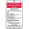 Accuform 5 3/4 x 3 1/4 PF-Cardstock Fire Inspection Tag FIRE.., Red/Black On White, 25/Pack (MGT