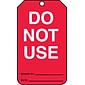 Accuform 5 3/4" x 3 1/4" PF-Cardstock Status Tags "DO NOT..", White/Black On Red, 25/Pack (MGT219CTP)