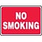 Accuform 7 x 10 Aluminum Smoking Control Sign NO SMOKING, White On Red (MSMK423VA)