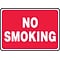 Accuform 10 x 14 Adhesive Vinyl Smoking Control Sign NO SMOKING, White On Red (MSMK570VS)