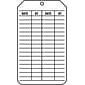 Accuform 5.75" x 3.25" PF-Cardstock Status Tags "INSPECTION REC..", Black On White, 25/Pack (TRS307CTP)
