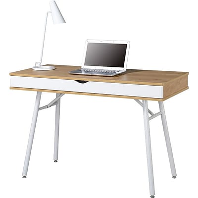 Techni Mobili Modern Computer Desk with Storage, Pine