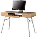 Techni Mobili Contemporary Writing Desk with Storage, Pine