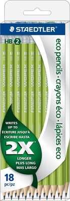 Staedtler Wopex Pre-Sharpened HB#2 Eco Pencils, 18/Pack