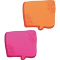 Thought Bubble Notes, 2 3/4 x 2 3/4, Magenta/Orange, 75-Sheet Pads, 2-Pads/ST