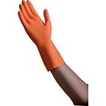 Ambitex® Flocklined Work Gloves, Latex & Neoprene Blended, 28 Mil, Extra Large, Orange, 12 Dz/Ct