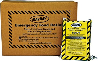 MayDay Emergency Food Ration 2400 Calorie Food Bar, 24/Box (73512)