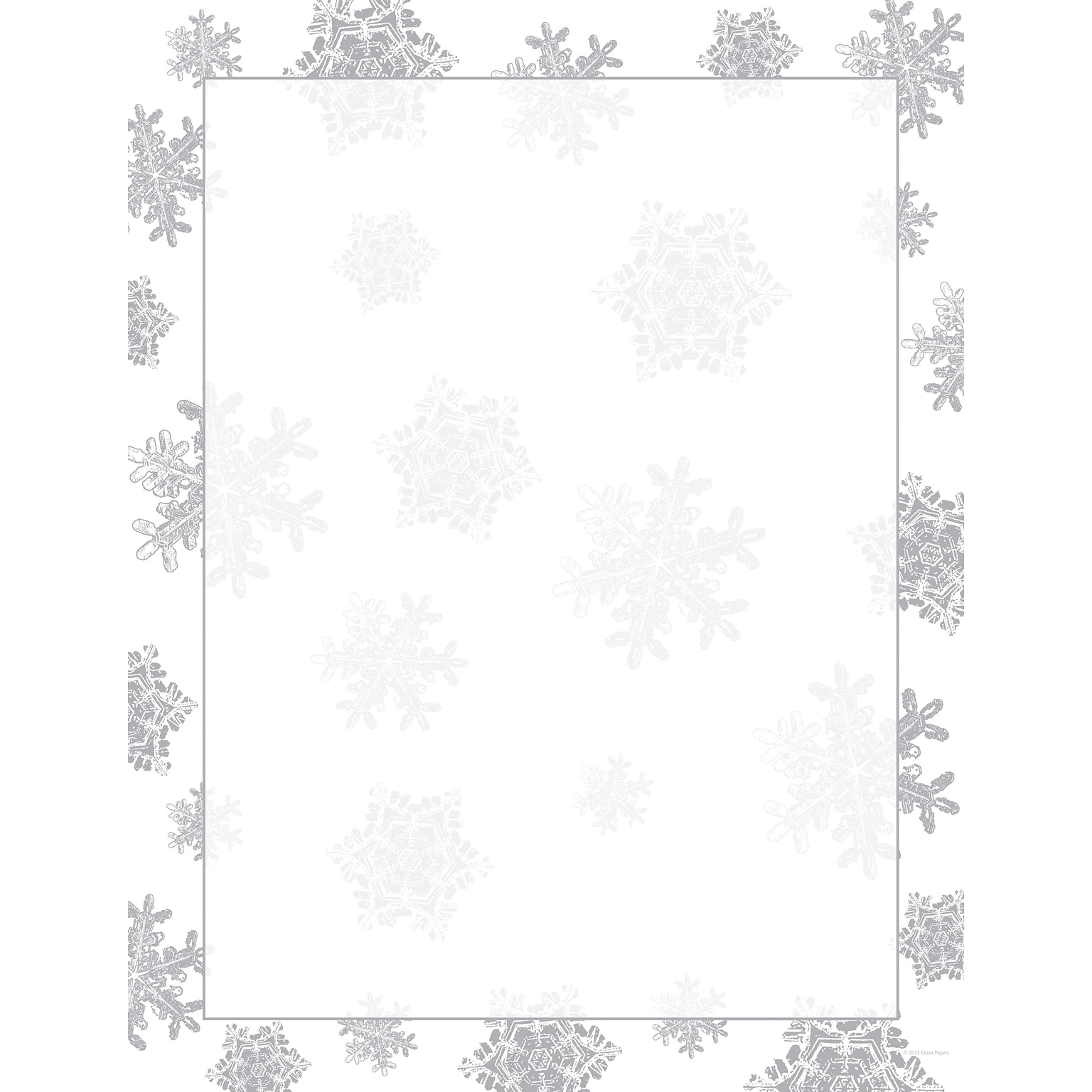 Great Papers® Holiday Stationery Icy Flakes  , 40/Count