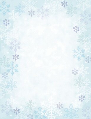 Great Papers® Holiday Stationery Blue Flakes, 80/Count