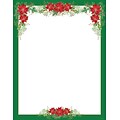 Great Papers® Holiday Stationery Poinsettia Valance  , 80/Count