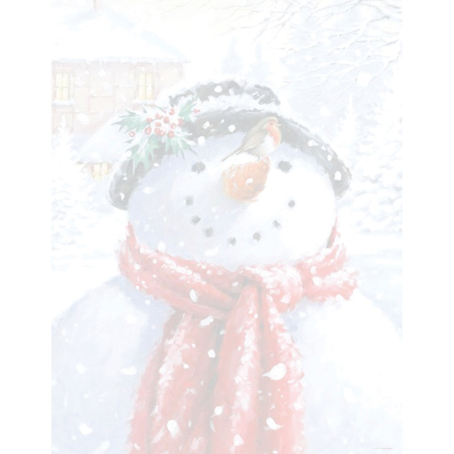 Great Papers® Holiday Stationery Snowman Face, 80/Count