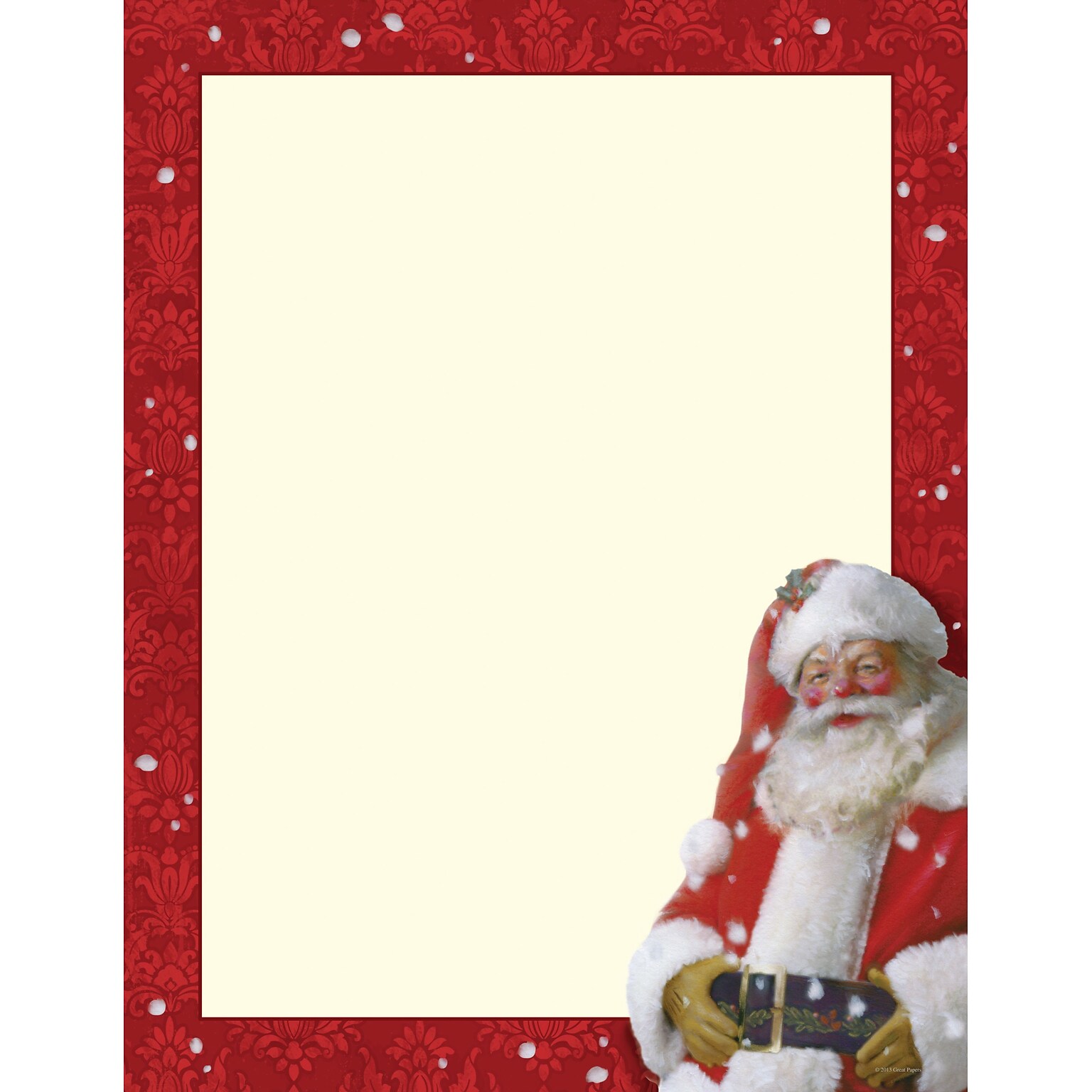 Great Papers® Holiday Stationery Jolly St Nick, 80/Count