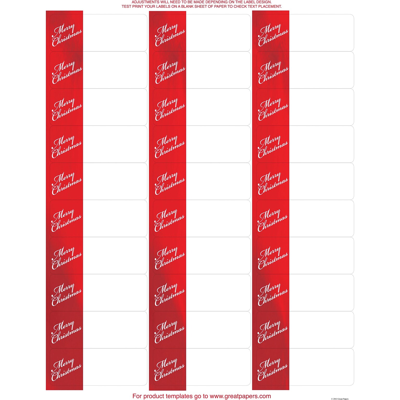 Great Papers® Holiday Card Address Labels Merry Christmas , Multi  Pack