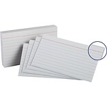 Oxford® Heavy Weight Ruled Index Cards; 3x5, 100/Pack