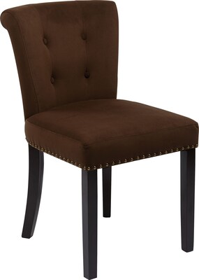 Office Star Avenue Six® Kendal Fabric Desk Chair, Chocolate Velvet
