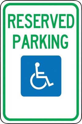 Accuform Reflective RESERVED PARKING Parking Sign, 18 x 12, Aluminum (FRA216RA)