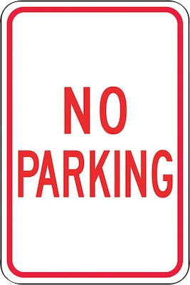 Accuform Reflective NO PARKING Parking Sign, 18 x 12, Aluminum (FRP110RA)