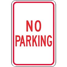 Accuform Reflective NO PARKING Parking Sign, 18 x 12, Aluminum (FRP110RA)
