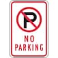 Accuform Reflective "NO PARKING" Parking Sign, 18" x 12", Aluminum (FRP116RA)