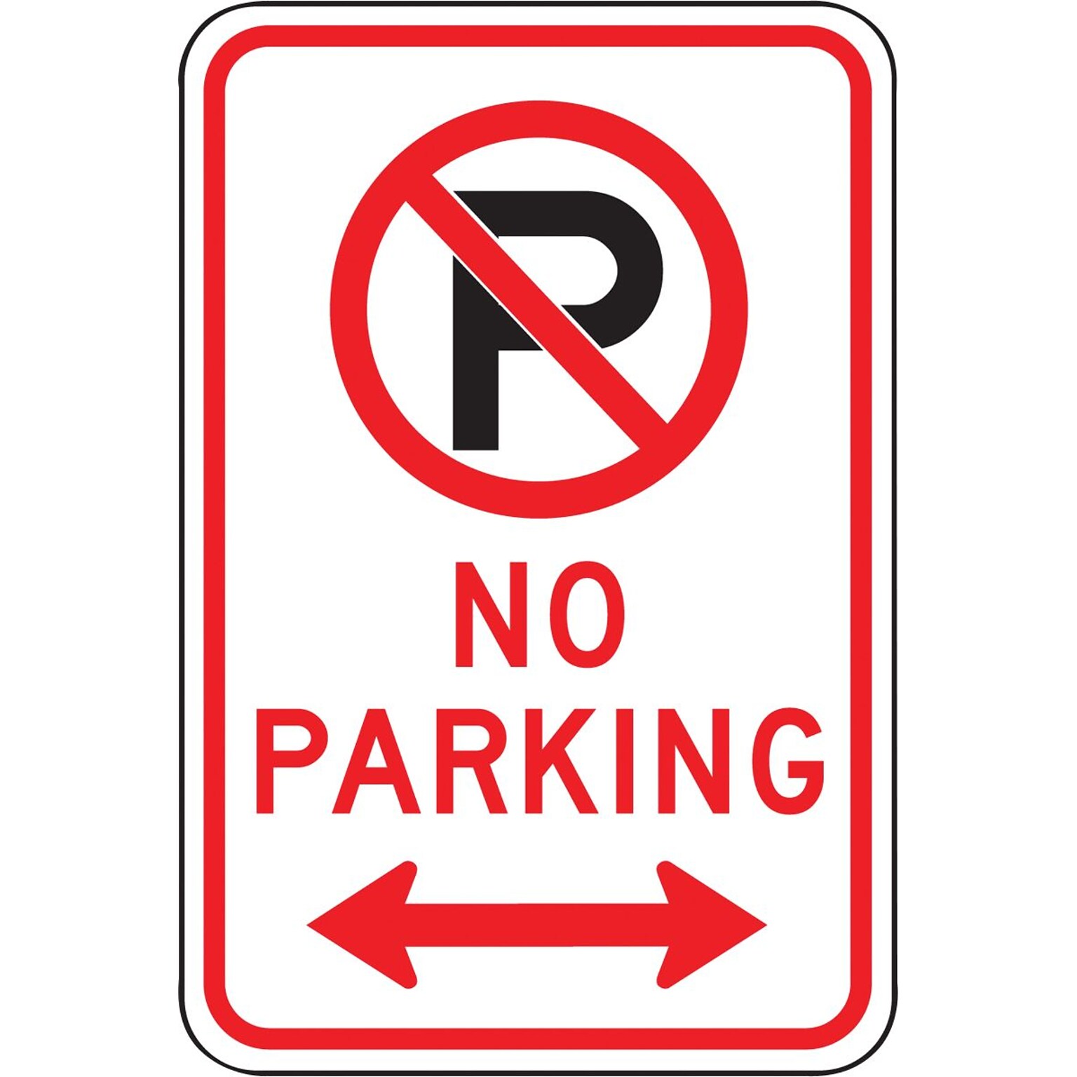 Accuform Reflective NO PARKING Parking Sign, 18 x 12, Aluminum (FRP117RA)