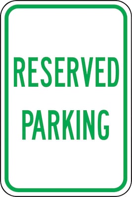 Accuform Reflective RESERVED PARKING Parking Sign, 18 x 12, Aluminum (FRP206RA)