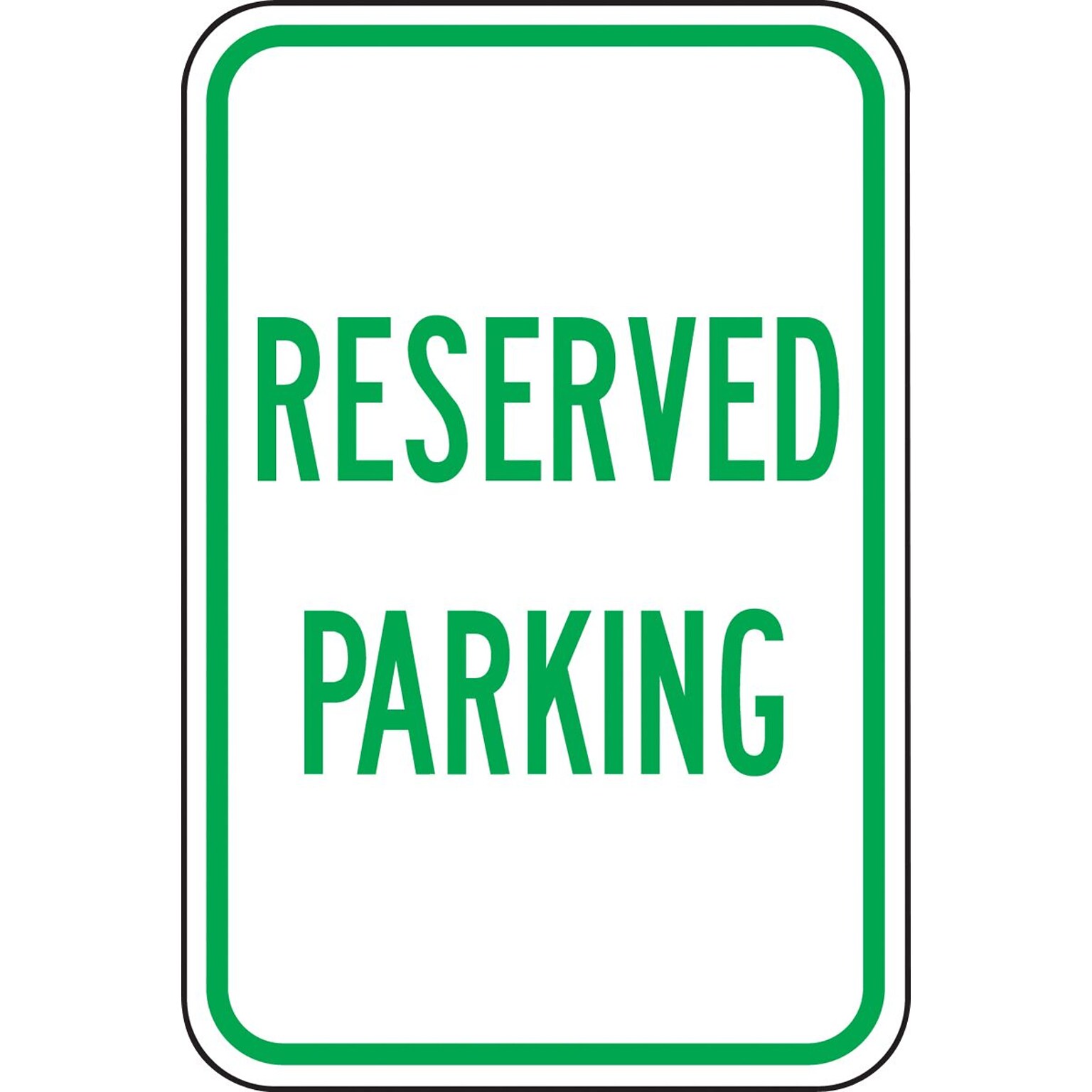 Accuform Reflective RESERVED PARKING Parking Sign, 18 x 12, Aluminum (FRP206RA)