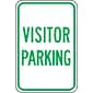 Accuform Reflective "VISITOR PARKING" Parking Sign, 18" x 12", Aluminum (FRP218RA)