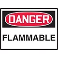 Accuform 3 1/2 x 5 Adhesive Vinyl Safety Label DANGER FLAMM.., Red/Black On White, 5/Pack (LCHL285VSP)