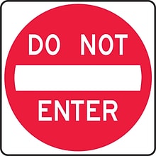 Accuform Reflective DO NOT ENTER Regulatory Traffic Sign, 24 x 24, Aluminum (MR5124HP)