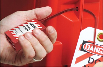 Accuform Signs® STOPOUT® Plastic Disposable Padlock Seal, Red