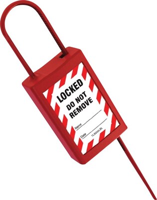 Accuform Signs® STOPOUT® Plastic Disposable Padlock Seal, Red