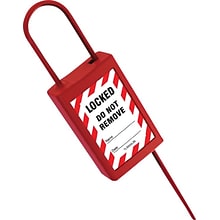 Accuform Signs® STOPOUT® Plastic Disposable Padlock Seal, Red